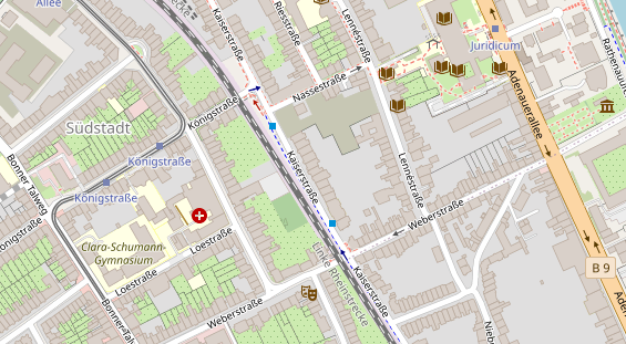 Friseur auf Satellitenbild