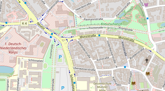 Friseur auf Satellitenbild