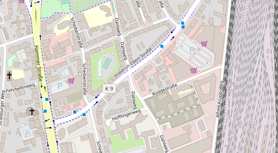 Friseur auf Satellitenbild