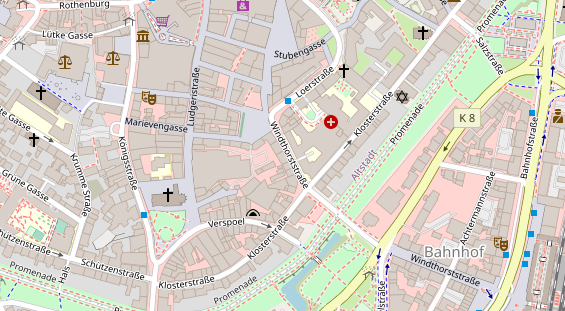 Friseur auf Satellitenbild