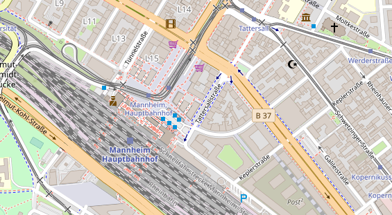 Friseur auf Satellitenbild