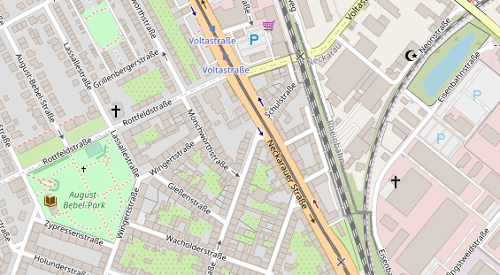 Friseur auf Satellitenbild