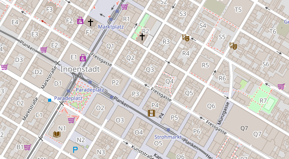 Friseur auf Satellitenbild