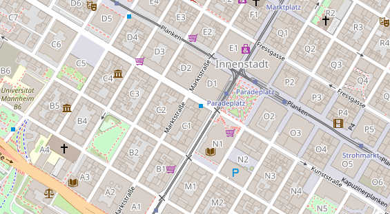 Friseur auf Satellitenbild