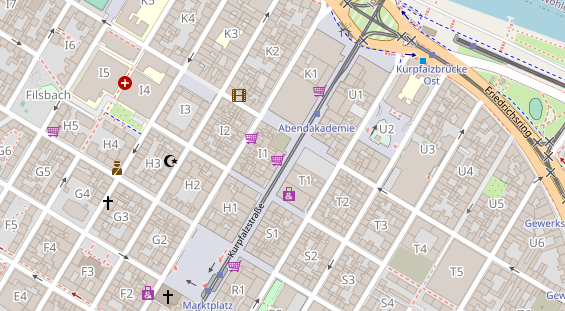 Friseur auf Satellitenbild