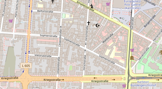 Friseur auf Satellitenbild