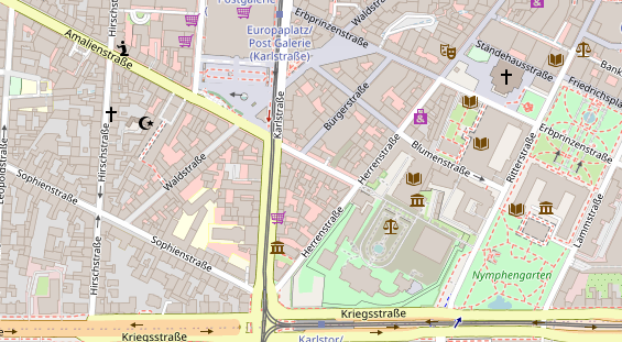 Friseur auf Satellitenbild