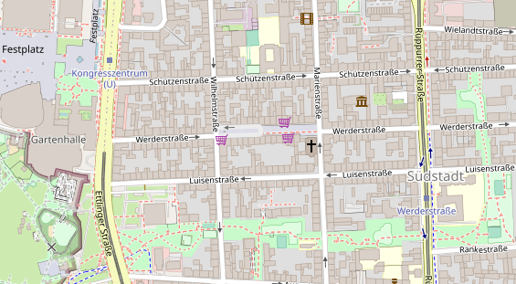 Friseur auf Satellitenbild