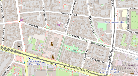 Friseur auf Satellitenbild