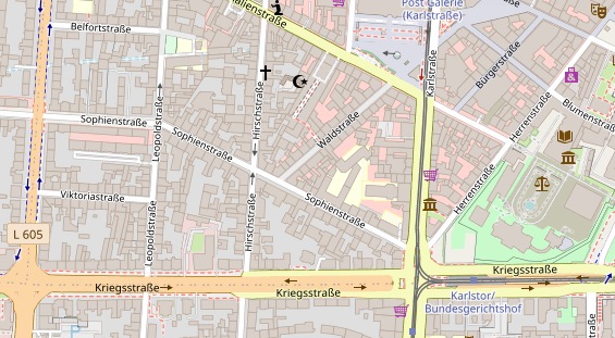 Friseur auf Satellitenbild