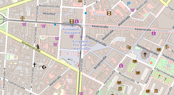 Friseur auf Satellitenbild