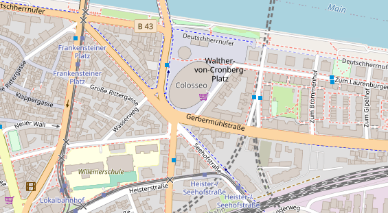 Friseur auf Satellitenbild