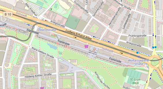 Friseur auf Satellitenbild