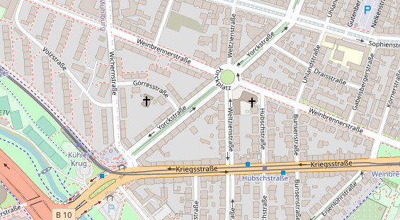 Friseur auf Satellitenbild