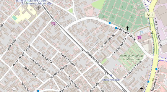 Friseur auf Satellitenbild