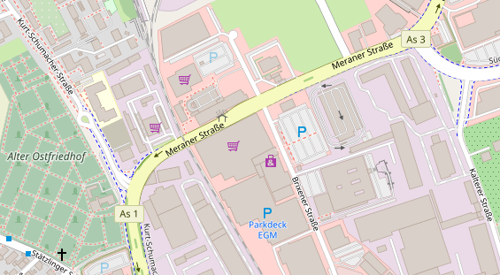 Friseur auf Satellitenbild