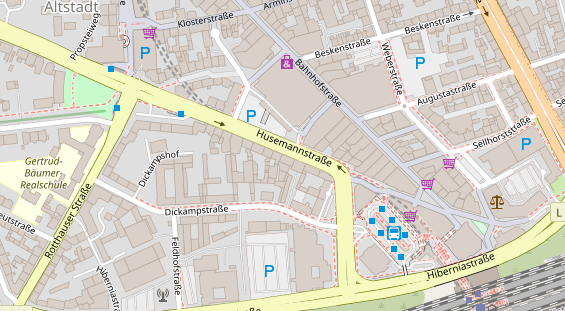 Friseur auf Satellitenbild