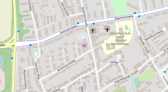 Friseur auf Satellitenbild