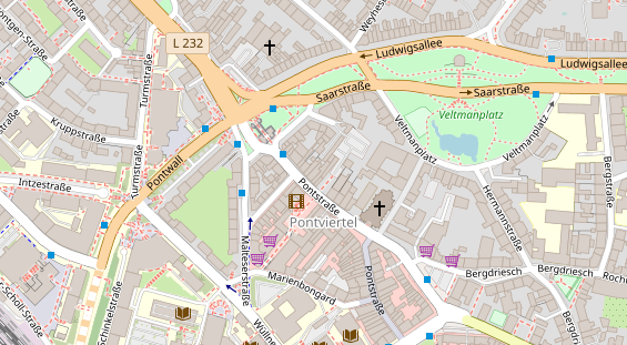 Friseur auf Satellitenbild