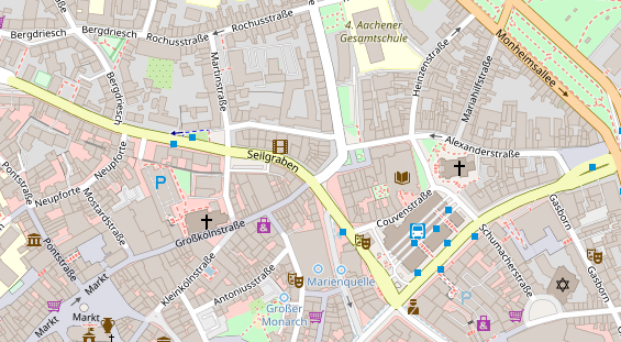 Friseur auf Satellitenbild