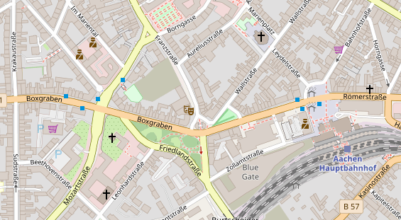 Friseur auf Satellitenbild