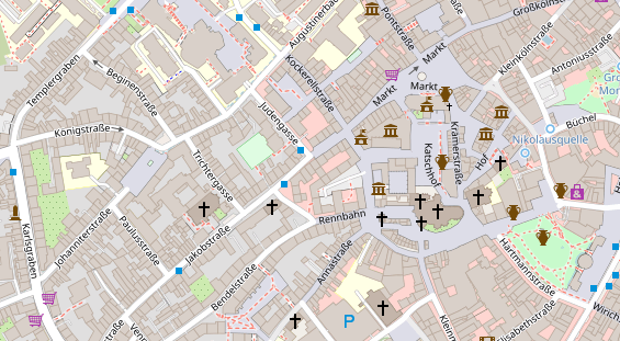 Friseur auf Satellitenbild