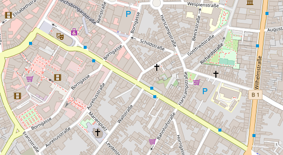 Friseur auf Satellitenbild