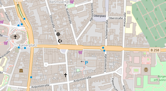 Friseur auf Satellitenbild