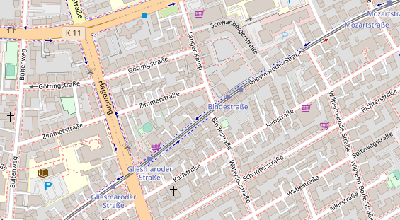 Friseur auf Satellitenbild