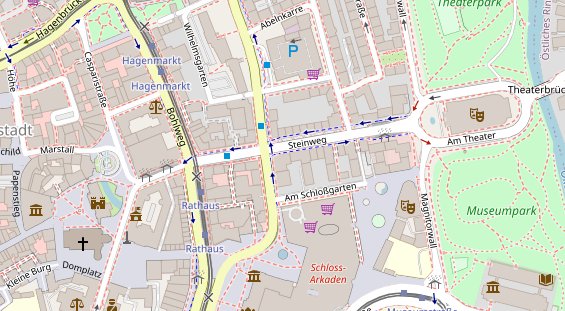 Friseur auf Satellitenbild