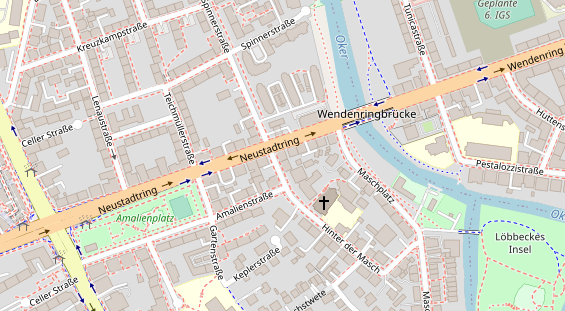 Friseur auf Satellitenbild