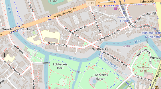 Friseur auf Satellitenbild