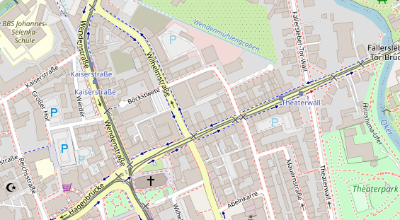 Friseur auf Satellitenbild