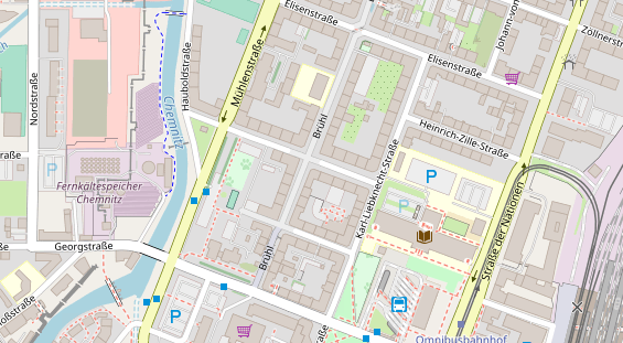 Friseur auf Satellitenbild