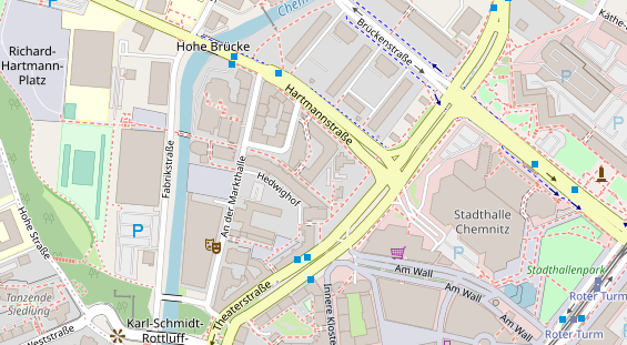 Friseur auf Satellitenbild