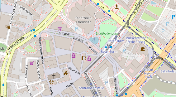 Friseur auf Satellitenbild