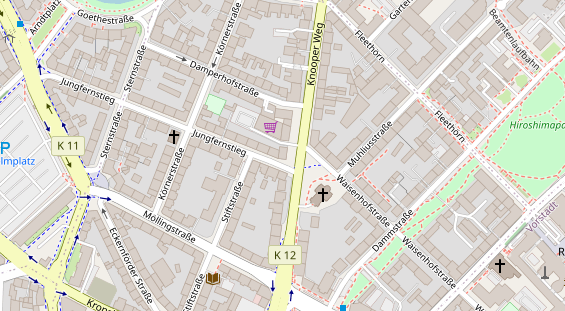 Friseur auf Satellitenbild