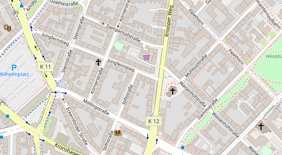 Friseur auf Satellitenbild