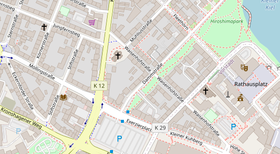 Friseur auf Satellitenbild