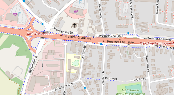 Friseur auf Satellitenbild