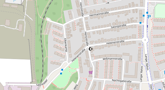 Friseur auf Satellitenbild