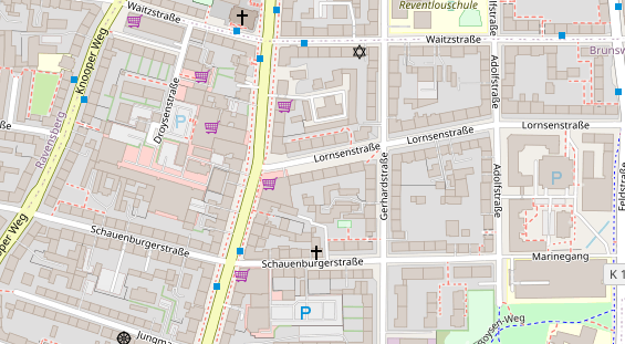 Friseur auf Satellitenbild