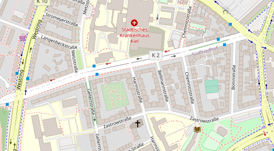 Friseur auf Satellitenbild