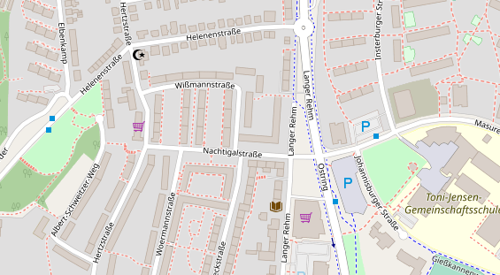 Friseur auf Satellitenbild