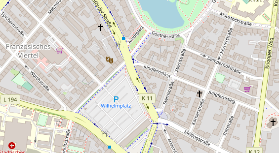 Friseur auf Satellitenbild