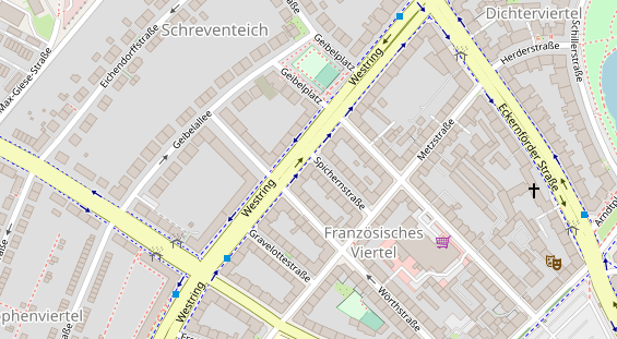 Friseur auf Satellitenbild