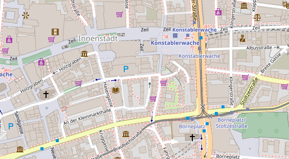 Friseur auf Satellitenbild