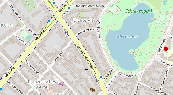 Friseur auf Satellitenbild