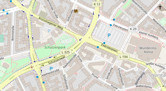 Friseur auf Satellitenbild