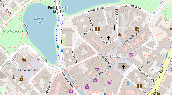 Friseur auf Satellitenbild